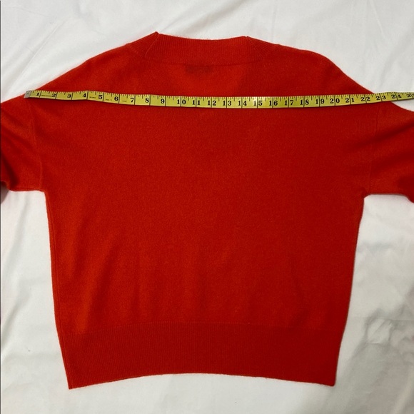 Madewell Women’s Orange,Cashmere,V-Neck Long Sleeve Sweater.Size- Medium - Picture 4 of 14